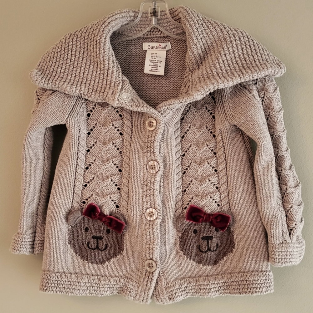 Adorable knit button up sweater